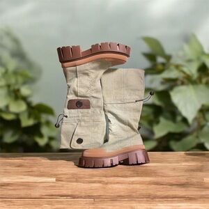 Women's Denim Cargo Boots